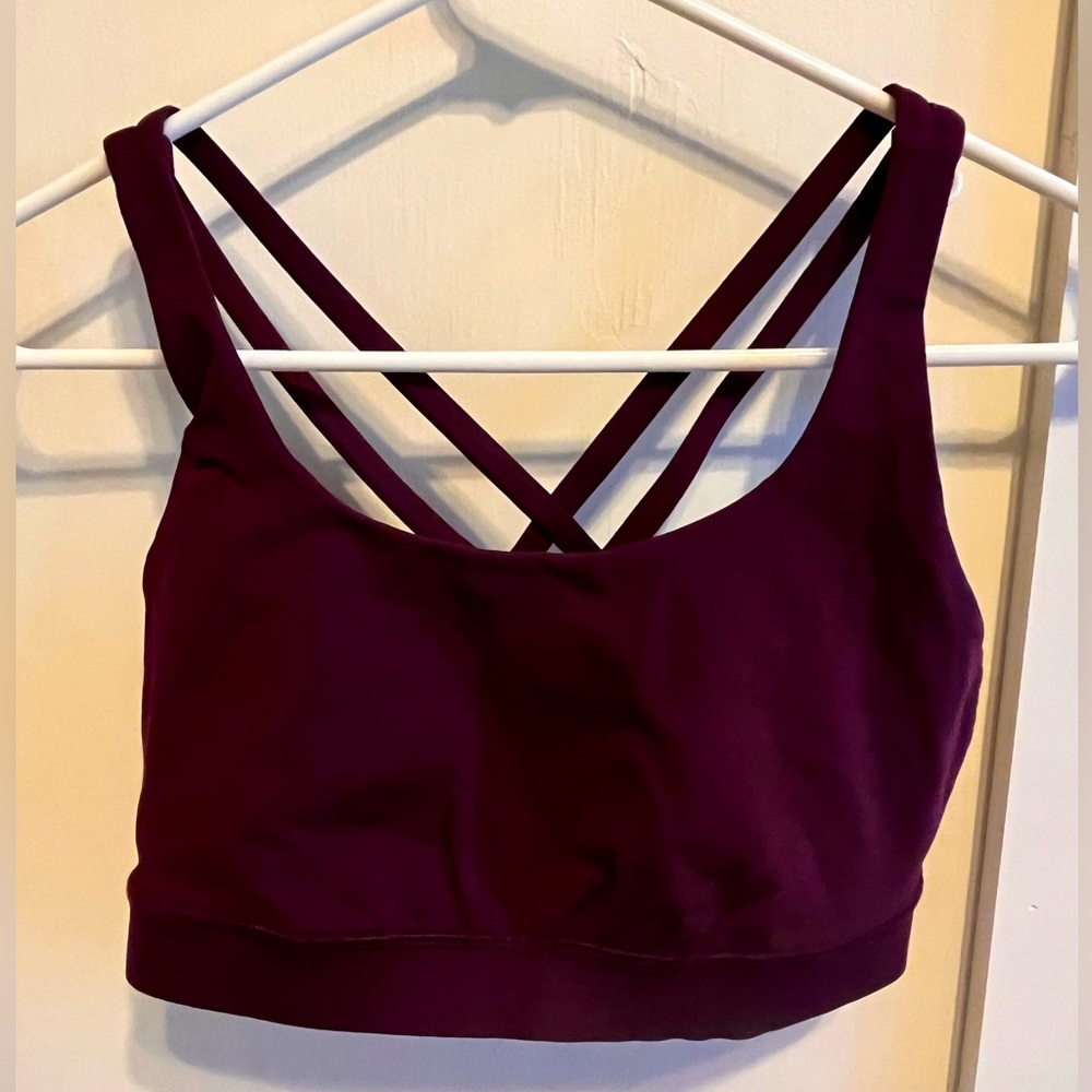Burgundy Lululemon Energy Bra
